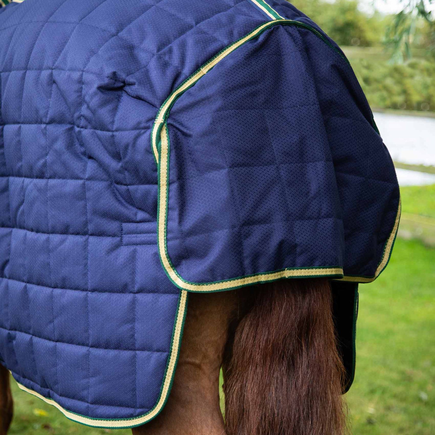 Couverture d’Écurie Lucanta 450g avec Couvre Cou Amovible | Polyester 600D Respirant & Coussin de Garrot