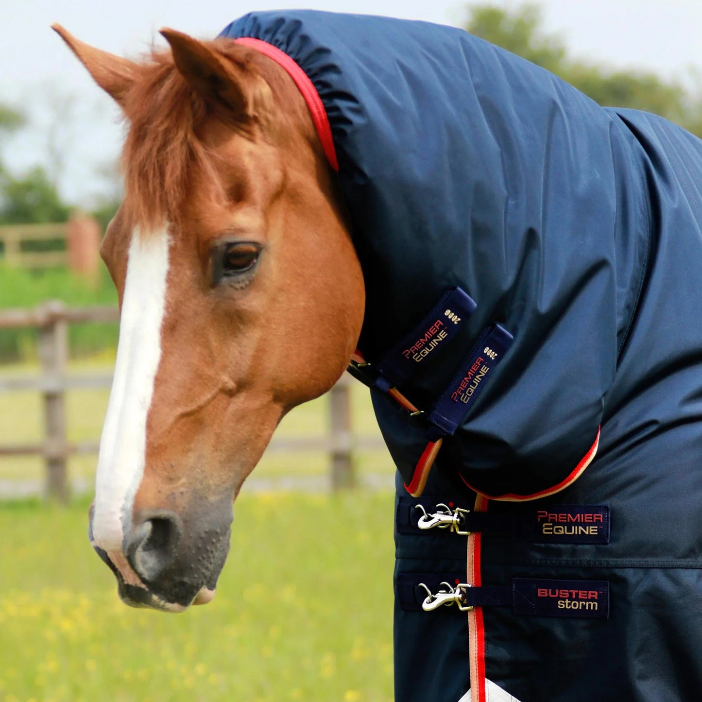 Couverture Buster Storm 200g Nylon Balistique 840D Imperméable avec Couvre-Cou Snug-Fit | Premier Equine