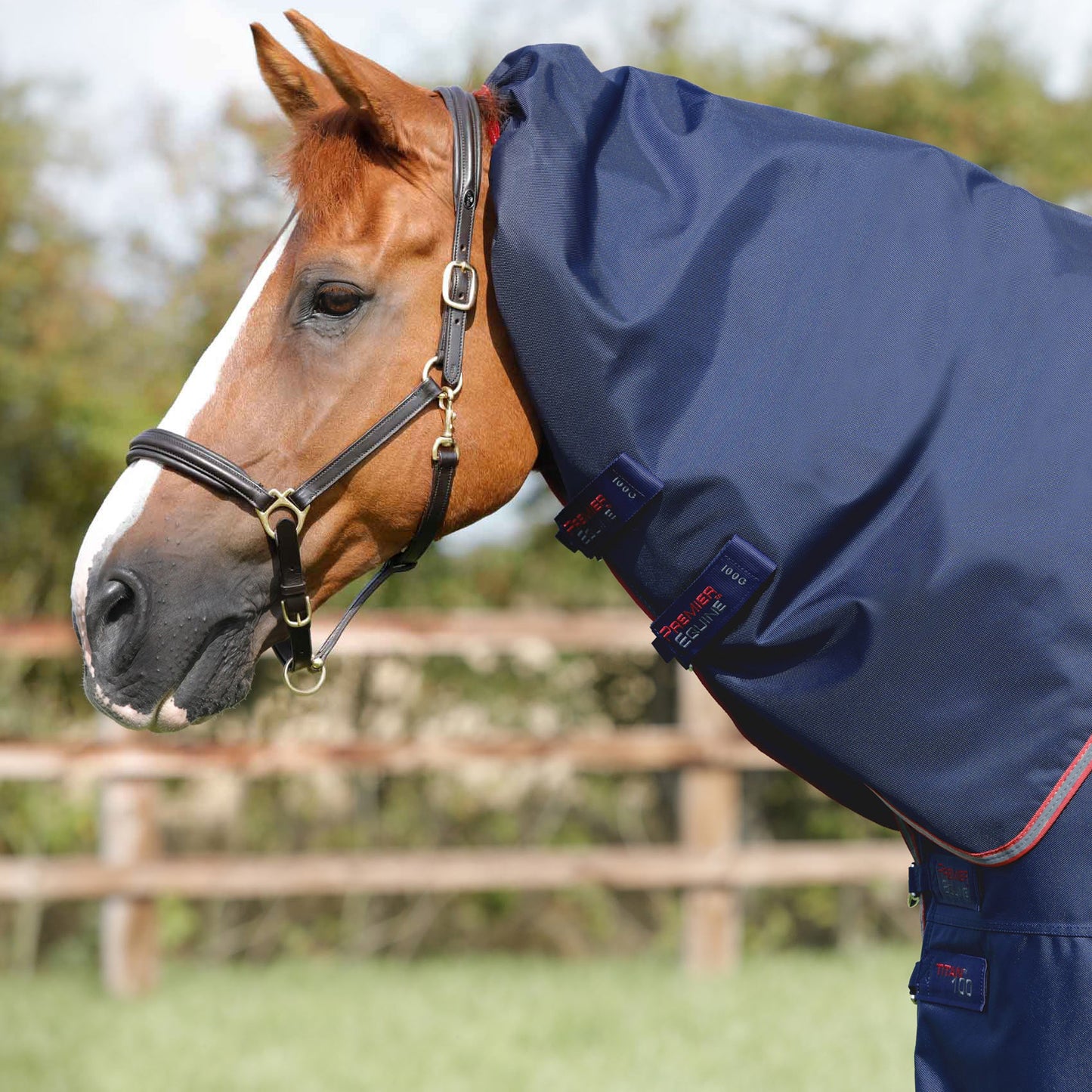 Couverture Titan 100g Premier Equine avec Couvre-Cou – Protection Imperméable et Respirante pour Cheval