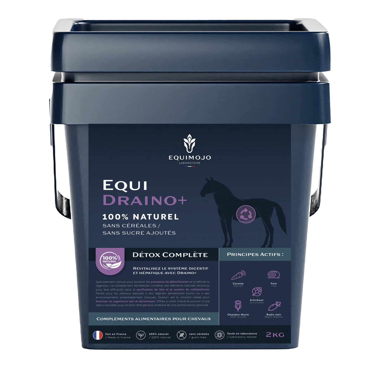 Equi-Draino+ – Complément naturel détoxification foie et digestion cheval - Equimojo