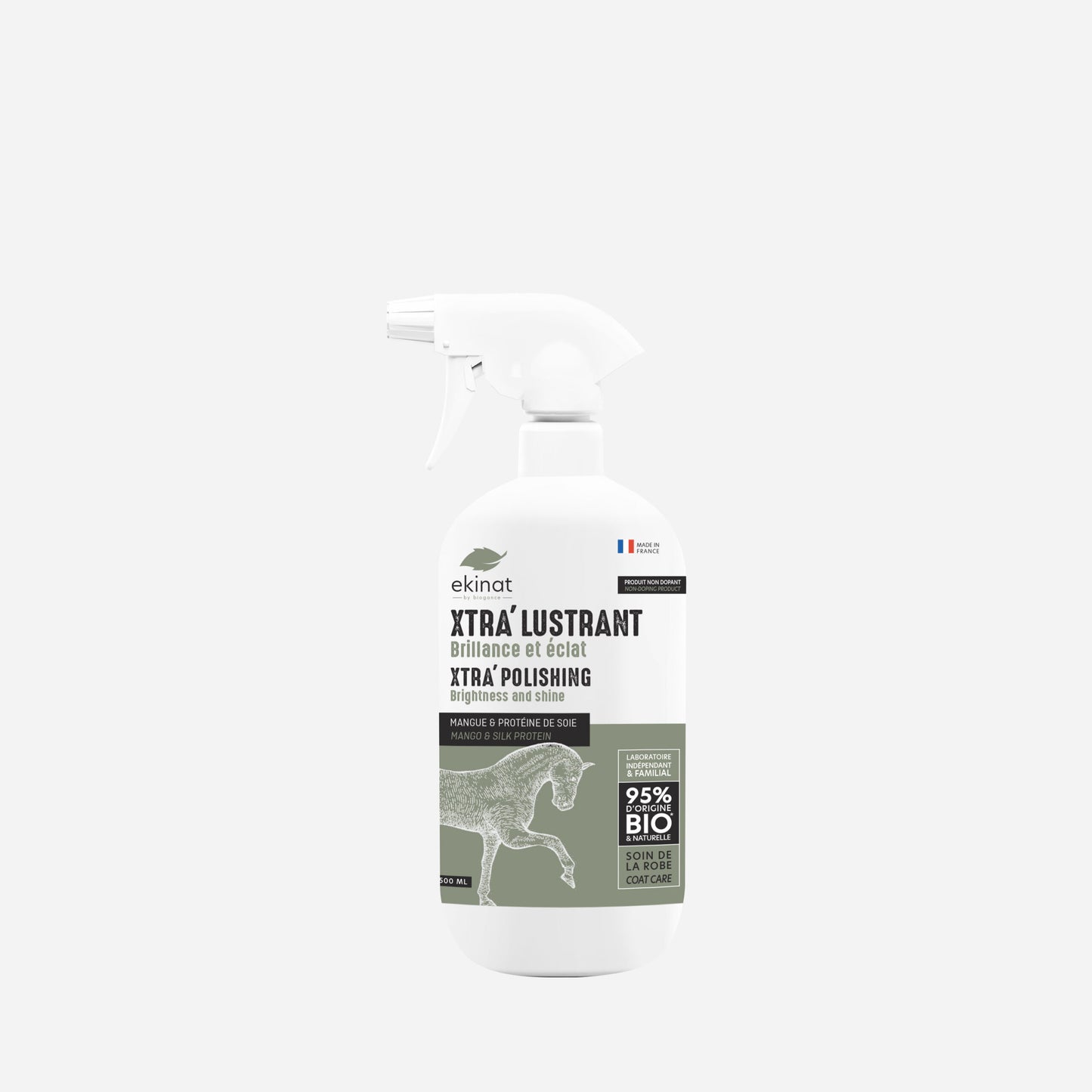 Spray Xtra'lustrant cheval bio – Brillance et éclat naturel – Ekinat