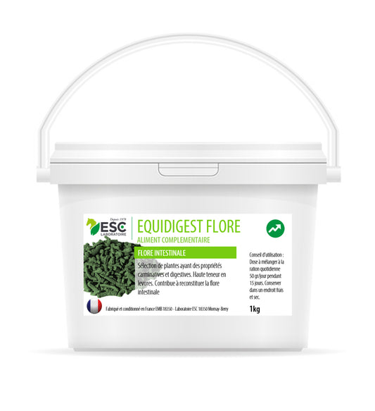 Equidigest Flore – Flore intestinale cheval – Complément enrichi en levures ESC