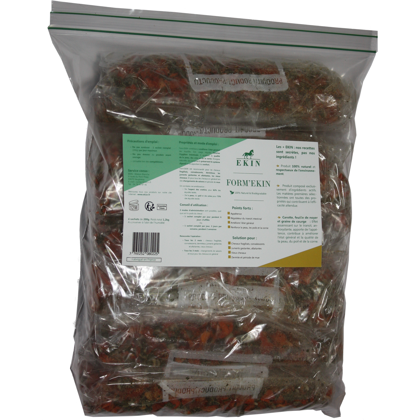 Form’EKIN Complément Naturel pour Chevaux – Santé Intestinale & Qualité du Poil