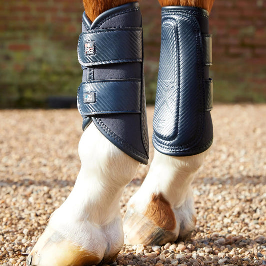 Guêtres Carbon Air-Tech Double Attaches Premier Equine – Protection et Ventilation Optimales