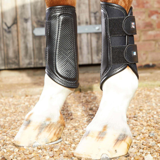 Guêtres Carbon Air-Tech Double Attaches Premier Equine – Protection et Ventilation Optimales