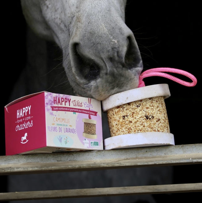 Happy Wild Calm Lavande Camomille Bio – Happy Crackers – Jouet Friandise Cheval Apaisant