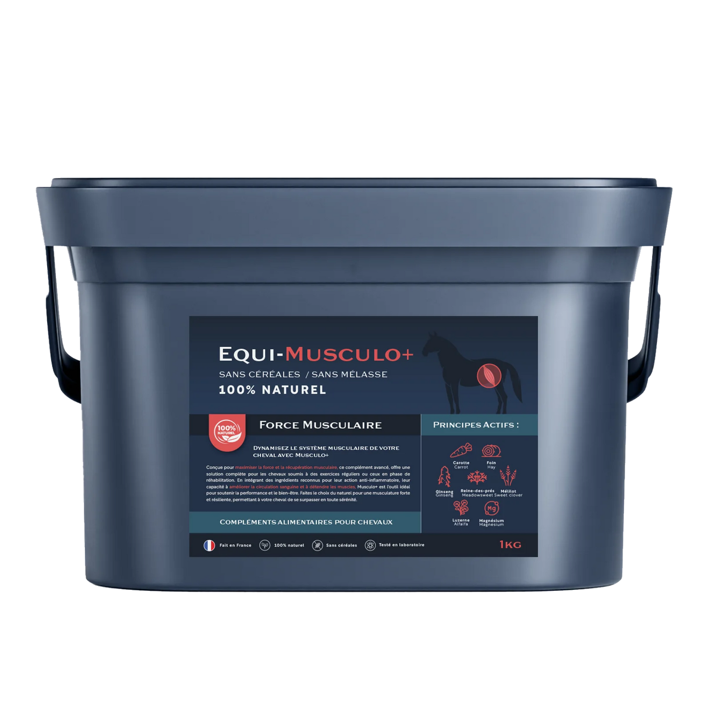 Equi-Musculo+ – Complément naturel pour force et récupération musculaire cheval - Equimojo