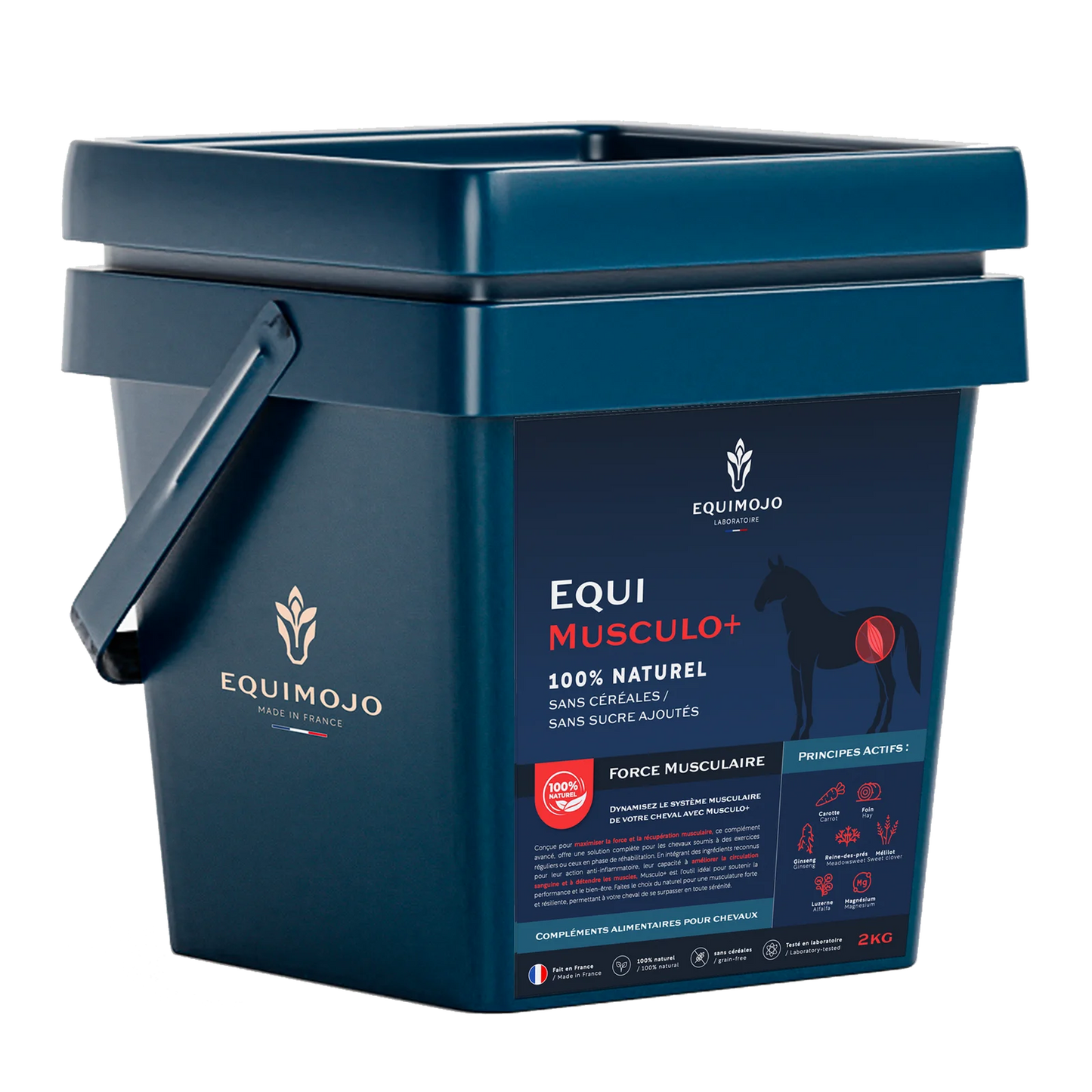 Equi-Musculo+ – Complément naturel pour force et récupération musculaire cheval - Equimojo