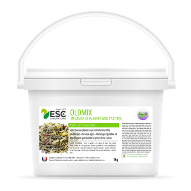 Oldmix cheval – Mélange de plantes pour vitalité et bien-être du cheval âgé – ESC Laboratoire