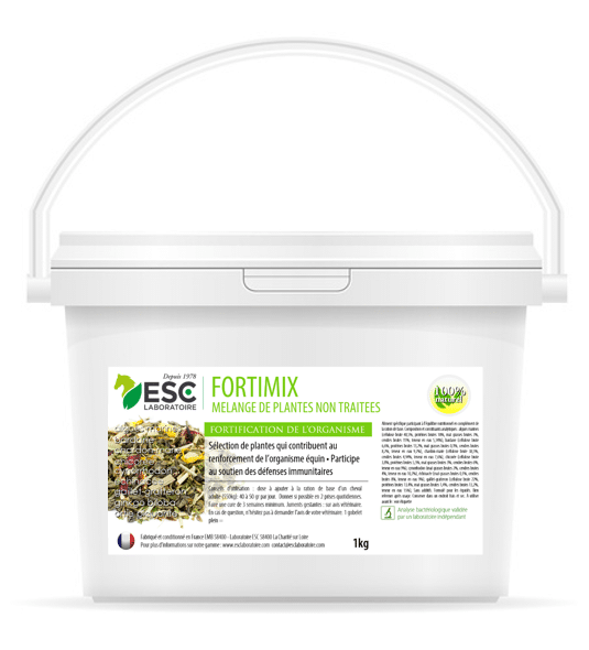 Fortimix cheval – Mélange de plantes pour défenses immunitaires et vitalité – ESC Laboratoire