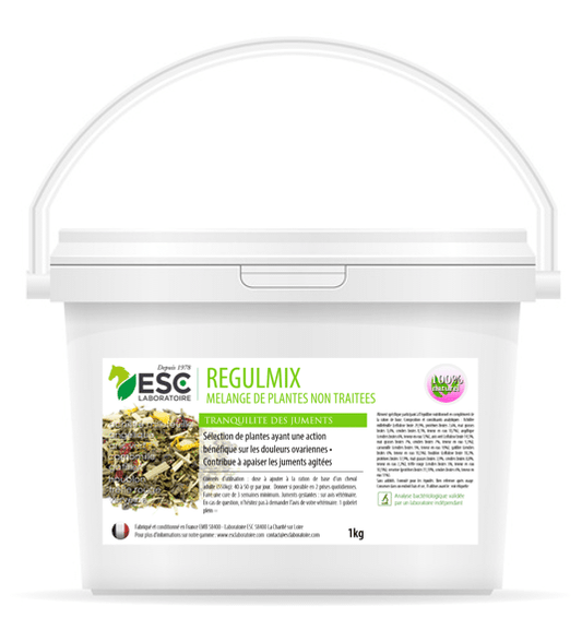Regulmix cheval – Mélange de plantes pour régulation hormonale et apaisement des juments – ESC Laboratoire
