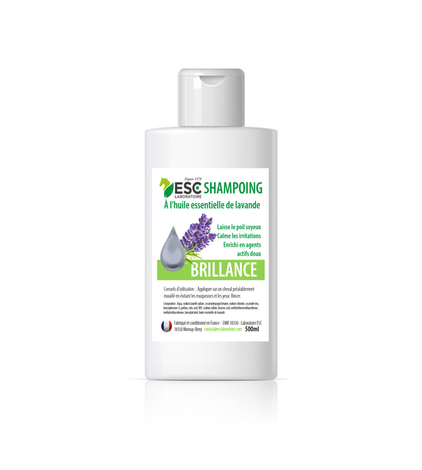 Shampoing cheval brillance – Crins doux & brillants – ESC