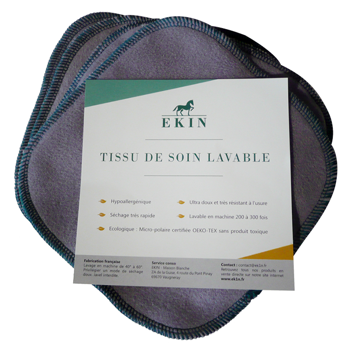 Lingettes de Soin Lavables EKIN – Pack de 2 – Confort et Douceur pour Chevaux