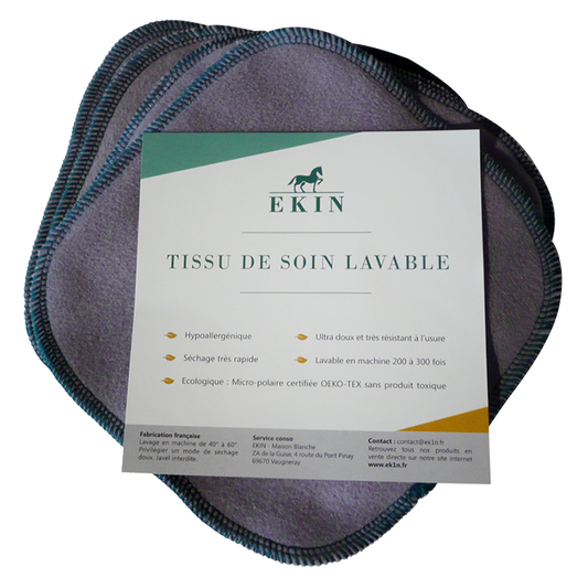 Lingettes de Soin Lavables EKIN – Pack de 2 – Confort et Douceur pour Chevaux
