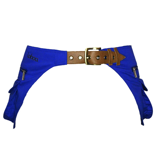 Sac ceinture Laboa bleu roi à boucle double 5 poches – accessoire cavalier ergonomique pour rangement