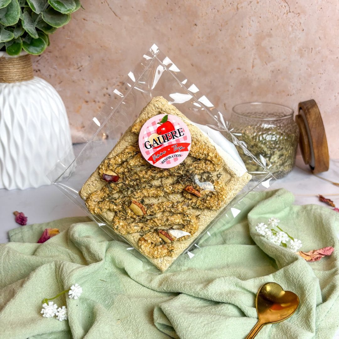 GaufreBio Respiration Pomme & Thym – friandise complémentaire bio pour chevaux, soutien naturel des voies respiratoires