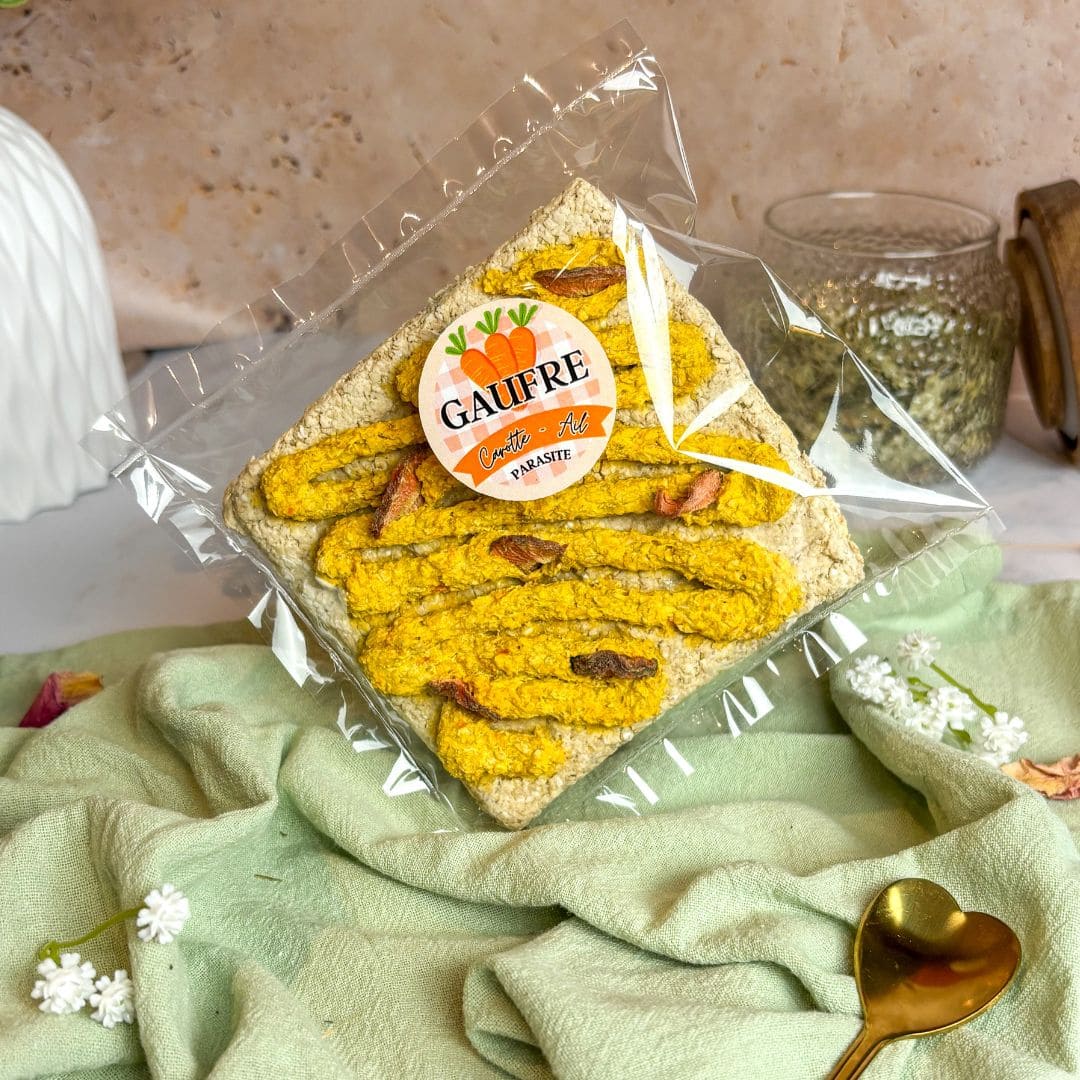 GaufreBio Parasites Carotte & Ail – friandise bio pour chevaux, soutien naturel digestion et confort intestinal