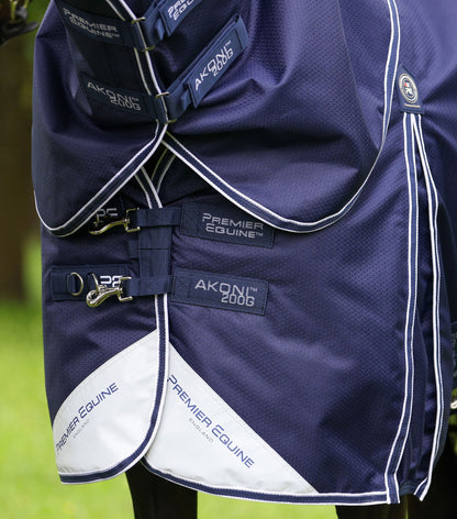 Couverture d’extérieur Akoni 200 g avec couvre-cou classique – Premier Equine