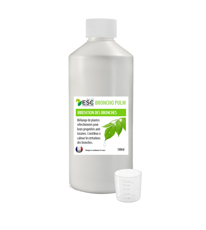 BRONCHO PULM LIQUIDE - Respiration et refroidissement cheval – Complément enrichi à base de plantes - ESC