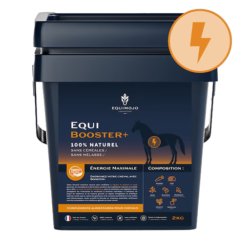 Equi-Booster+ – Complément naturel énergie et récupération pour chevaux - Equimojo