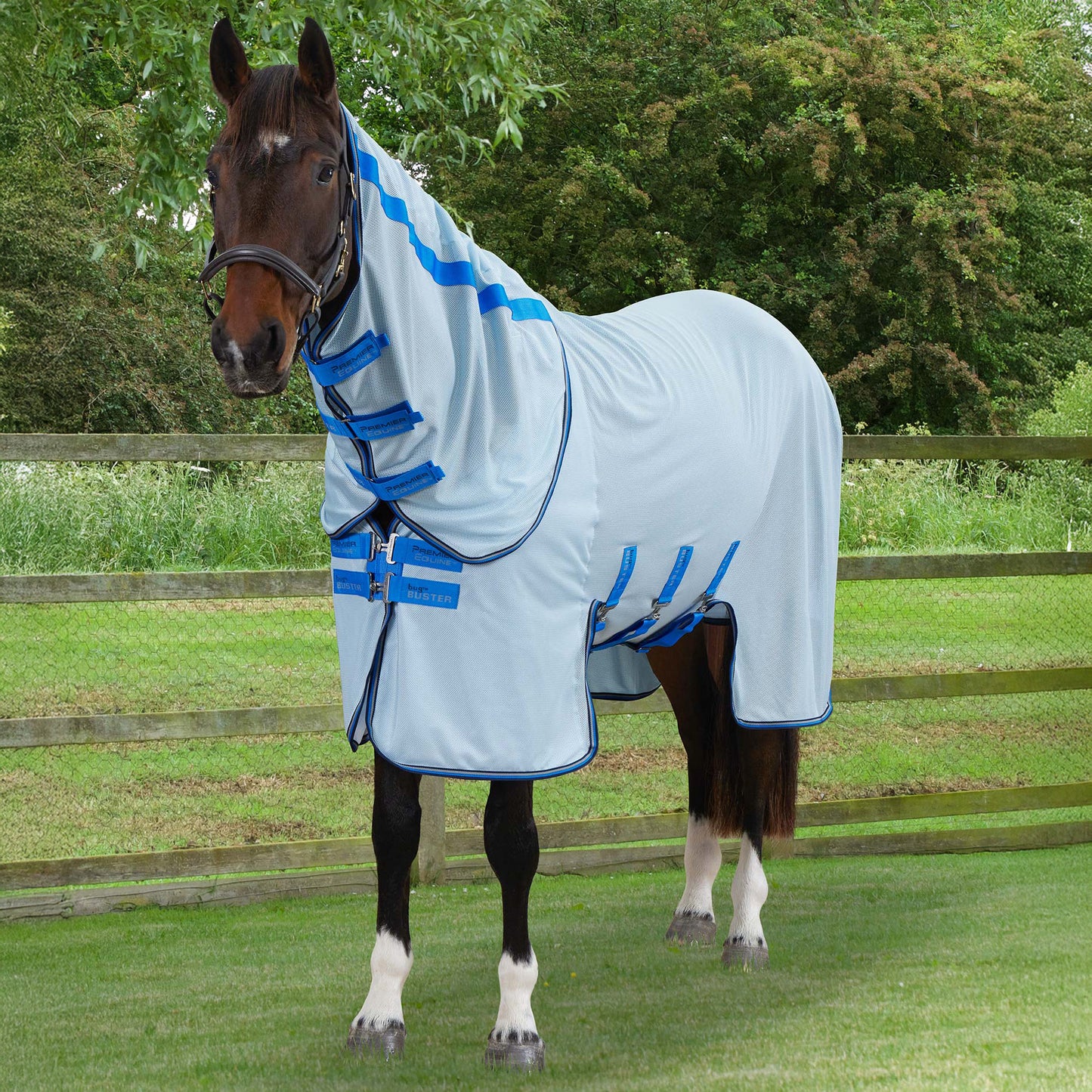 Couverture anti-mouches Bug Buster Premier Equine – Protection UV et insectes pour cheval