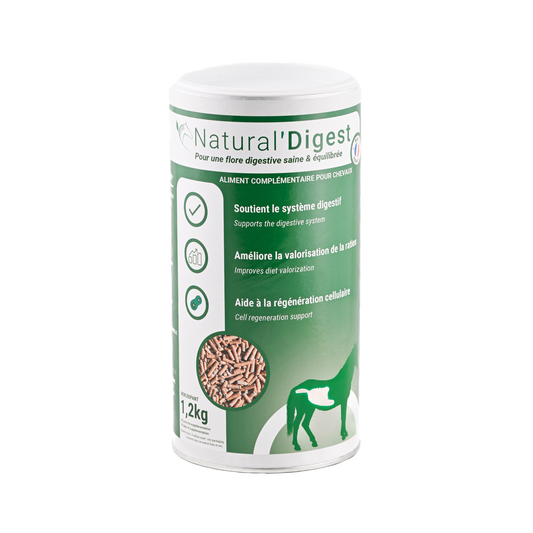 Natural’Digest Natural Innov – Complément Digestif Cheval pour Flore Intestinale et Récupération