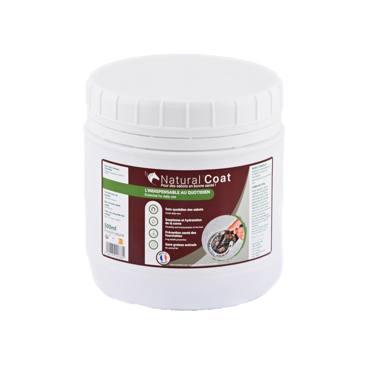 Natural’Coat Natural Innov – Onguent Noir Soin Sabots Cheval Haute Qualité