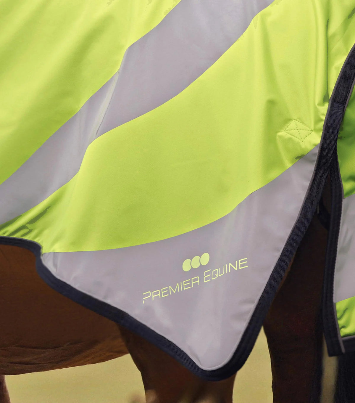 Couvre-reins réfléchissant jaune/argenté – Premier Equine