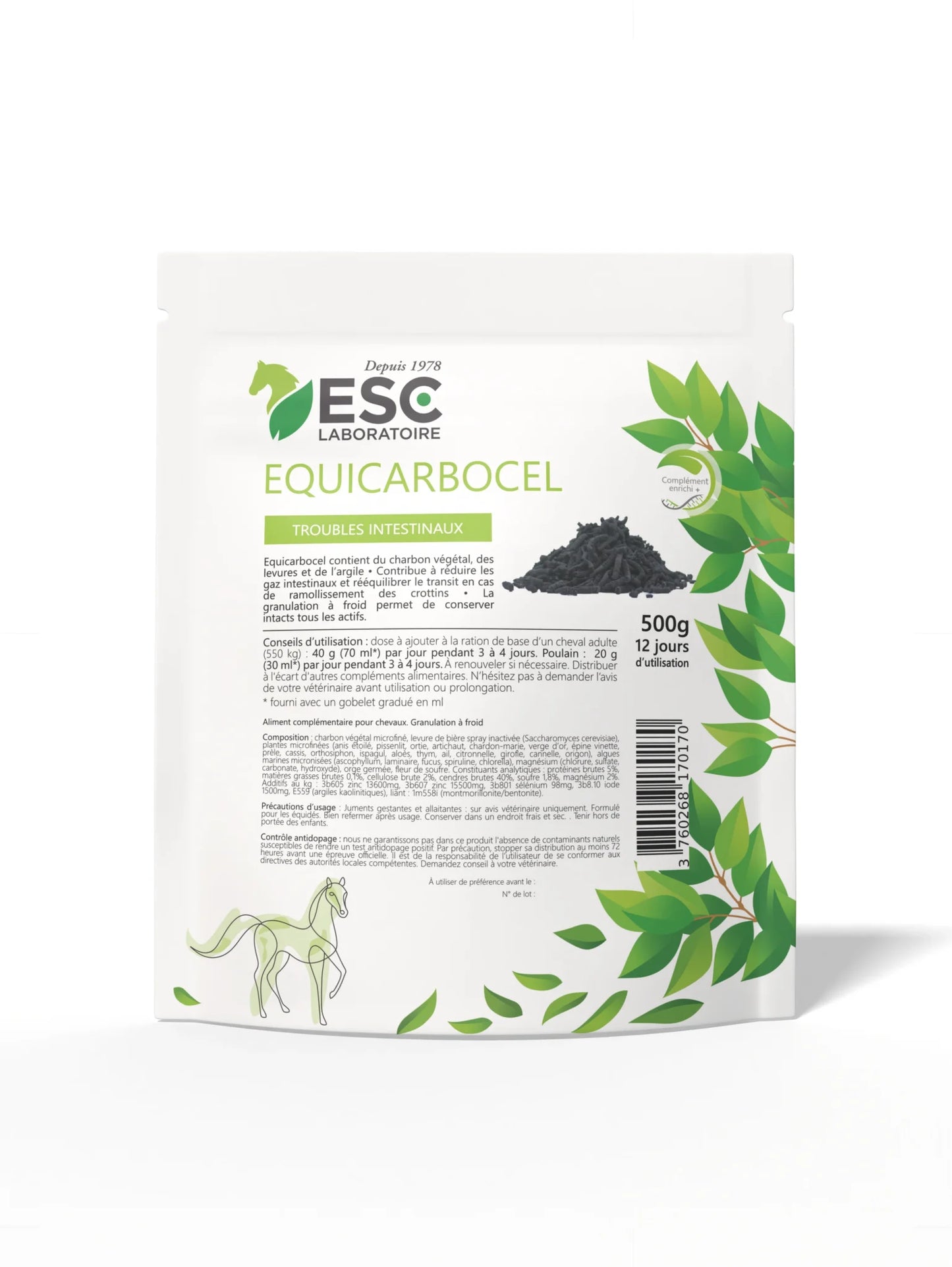 Equicarbocel – Transit & Digestion Gaz Cheval Naturel -  ESC