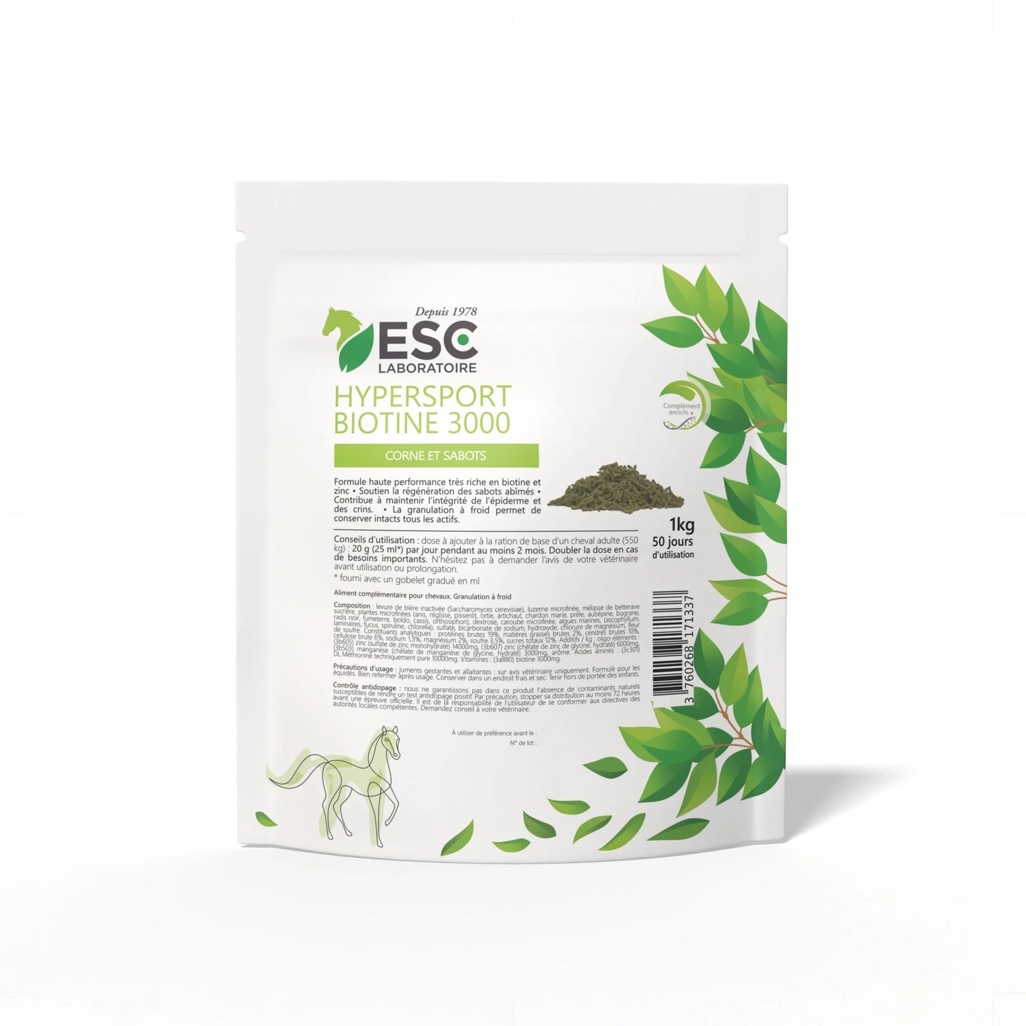 Hypersport Biotine 3000 Cheval – Sabots Forts & Peau Brillante - ESC