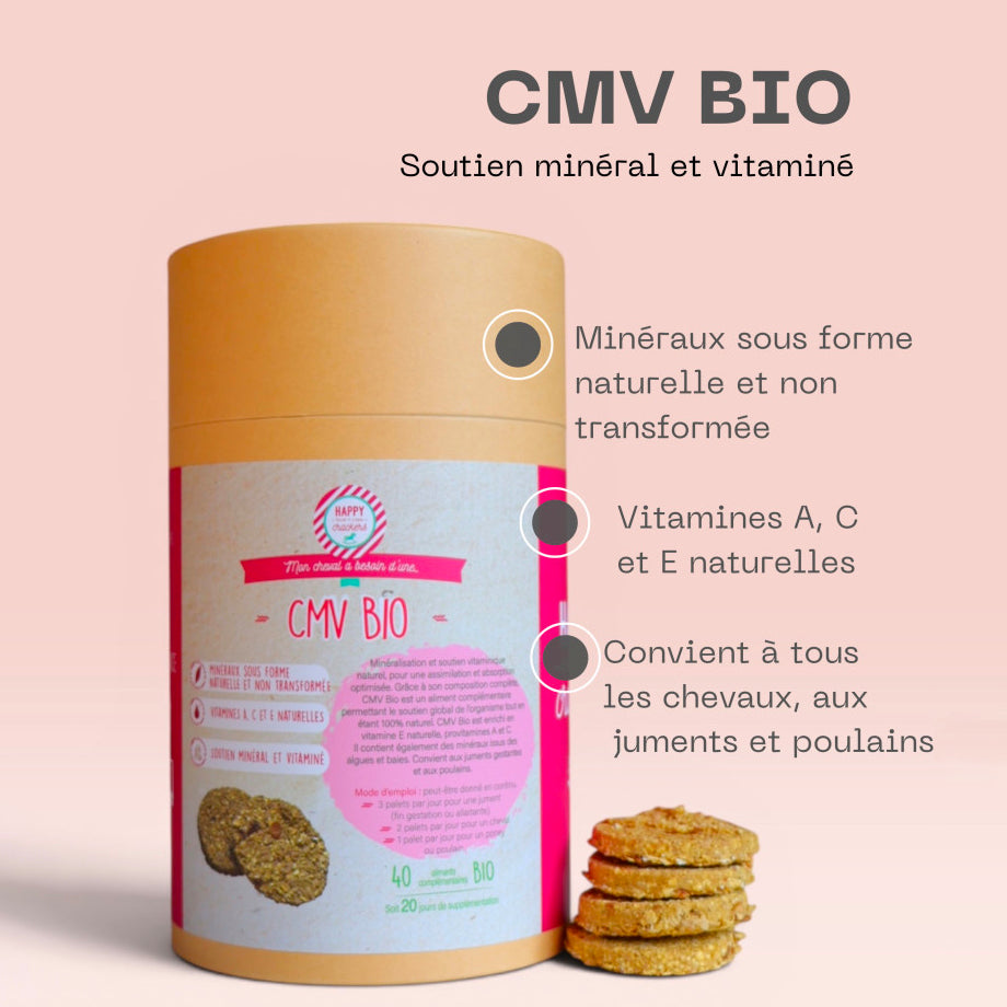 CMV BIO – Complément Naturel cheval – Palets Gourmands Happy Crackers