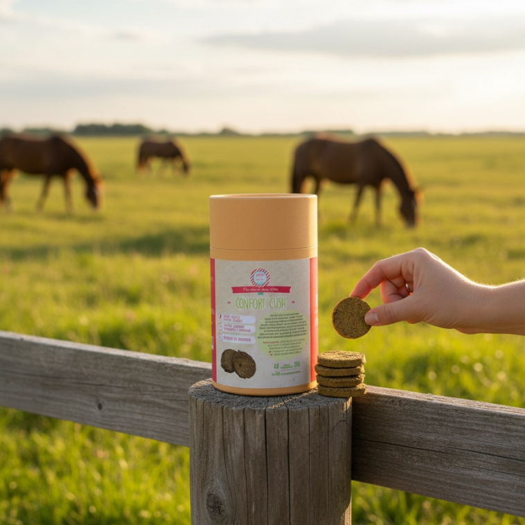 CONFORT CUSH – Complément Naturel cheval – Palets Gourmands Happy Crackers