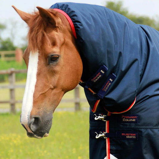 Couverture Buster Storm 200g Nylon Balistique 840D Imperméable avec Couvre-Cou Snug-Fit | Premier Equine