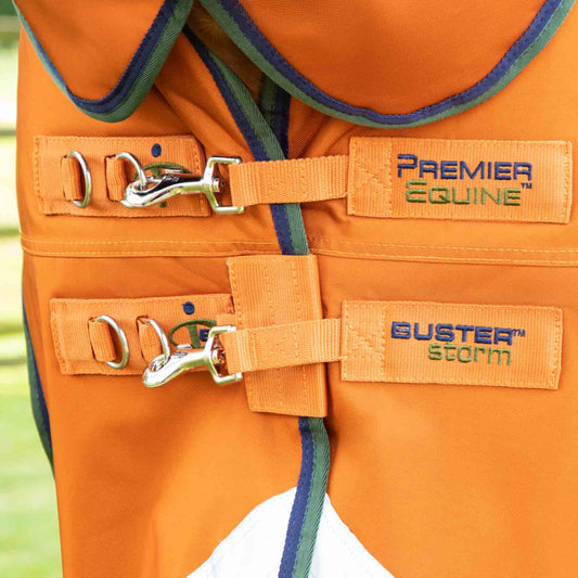 Couverture Buster Storm 400g Imperméable Nylon Balistique 840D avec Couvre-Cou Classique | Premier Equine