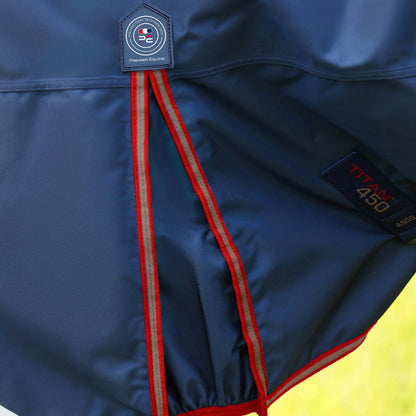 Couverture Titan 450g Premier Equine avec Couvre Cou - Protection Hivernale Ultime