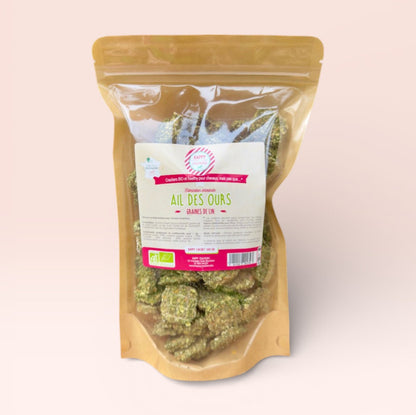 Crackers Cheval Ail des Ours – Happy Crackers – Biscuits Bio Détoxifiants et Sains