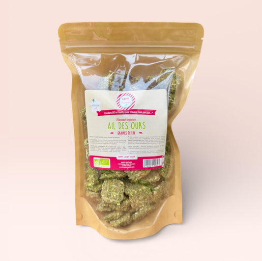 Crackers Cheval Ail des Ours – Happy Crackers – Biscuits Bio Détoxifiants et Sains