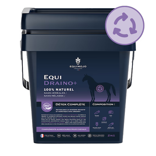 Equi-Draino+ – Complément naturel détoxification foie et digestion cheval - Equimojo
