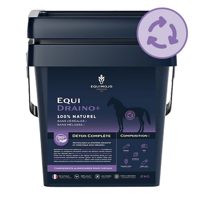 Equi-Draino+ – Complément naturel détoxification foie et digestion cheval - Equimojo
