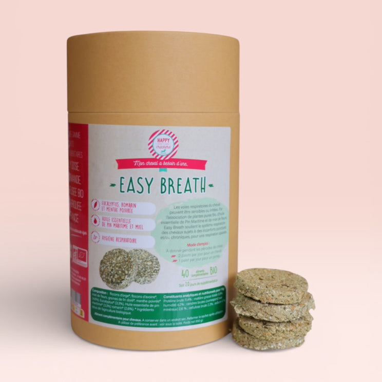 Easy Breath Cheval – Complément Naturel Respiratoire – Palets Gourmands Happy Crackers
