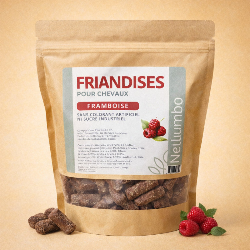 Friandises à la framboise pour chevaux - Nellumbo