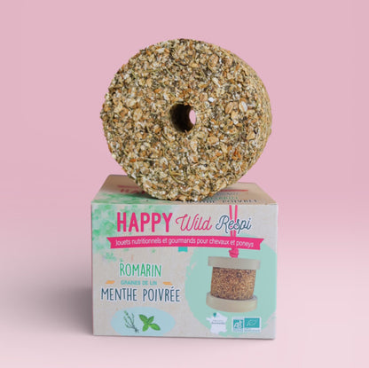 Happy Wild Respi Menthe Romarin Bio – Happy Crackers – Jouet Friandise Cheval Respiration