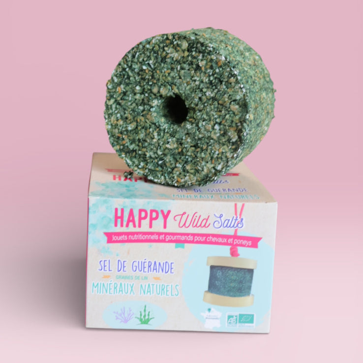 Happy Wild Salts Sel de Guérande – Happy Crackers – Jouet Friandise Minérale Cheval