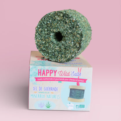 Happy Wild Salts Sel de Guérande – Happy Crackers – Jouet Friandise Minérale Cheval