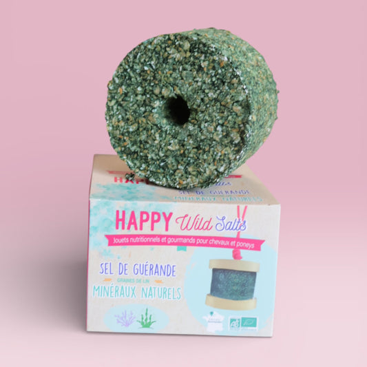 Happy Wild Salts Sel de Guérande – Happy Crackers – Jouet Friandise Minérale Cheval