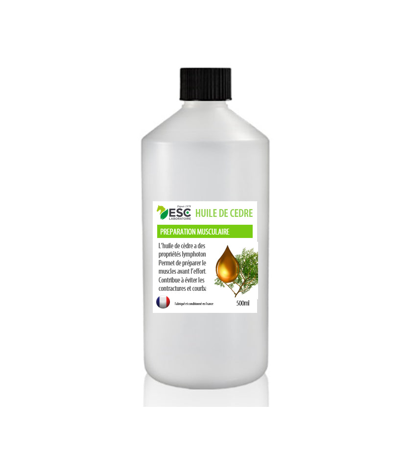 Huile de Cèdre pour Cheval – Massage Musculaire Préparation & Relaxation - ESC