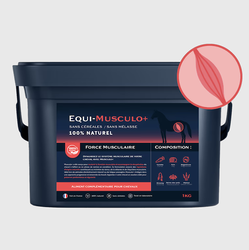 Equi-Musculo+ – Complément naturel pour force et récupération musculaire cheval - Equimojo