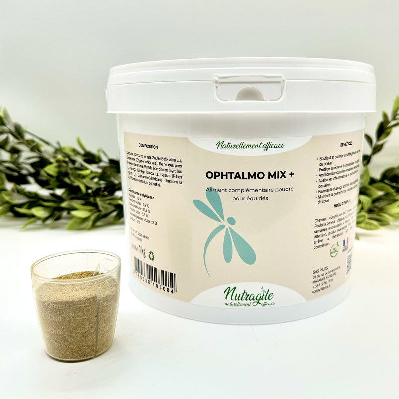 Ophtalmo Mix + – Santé globale de l’œil du cheval – Nutragile