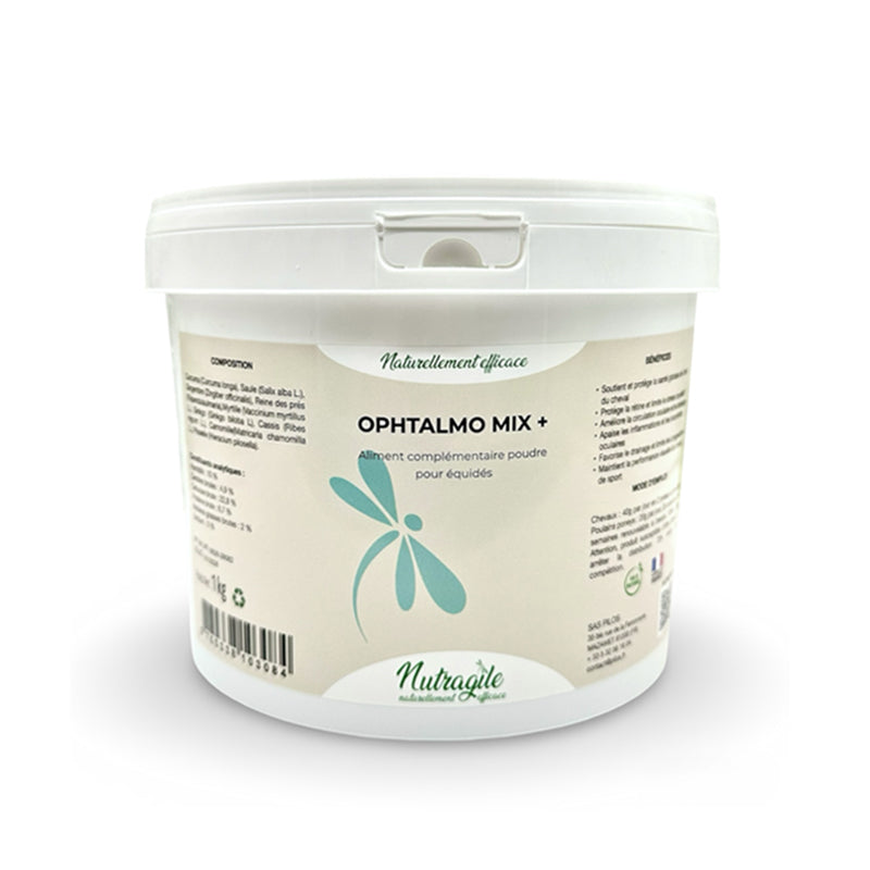 Ophtalmo Mix + – Santé globale de l’œil du cheval – Nutragile