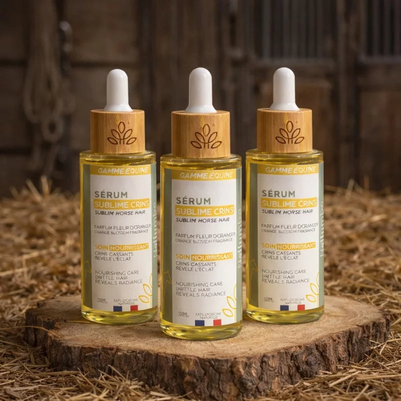 Sérum Sublime Crins - Soin naturel nourrissant pour les crins du cheval - Nellumbo